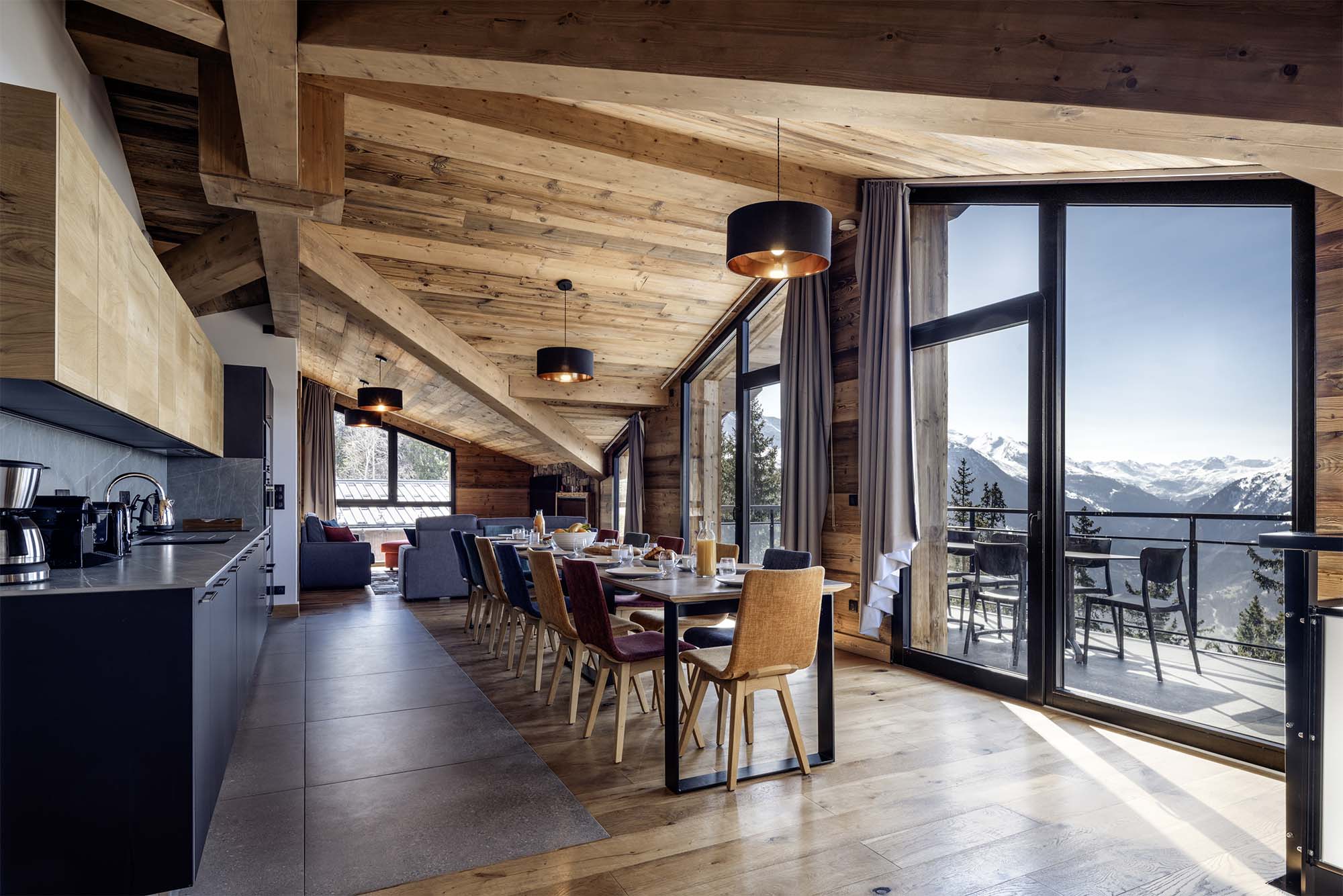 Living room in Apartment n. 6 at Résidence L'Orée du Bois in La Rosière